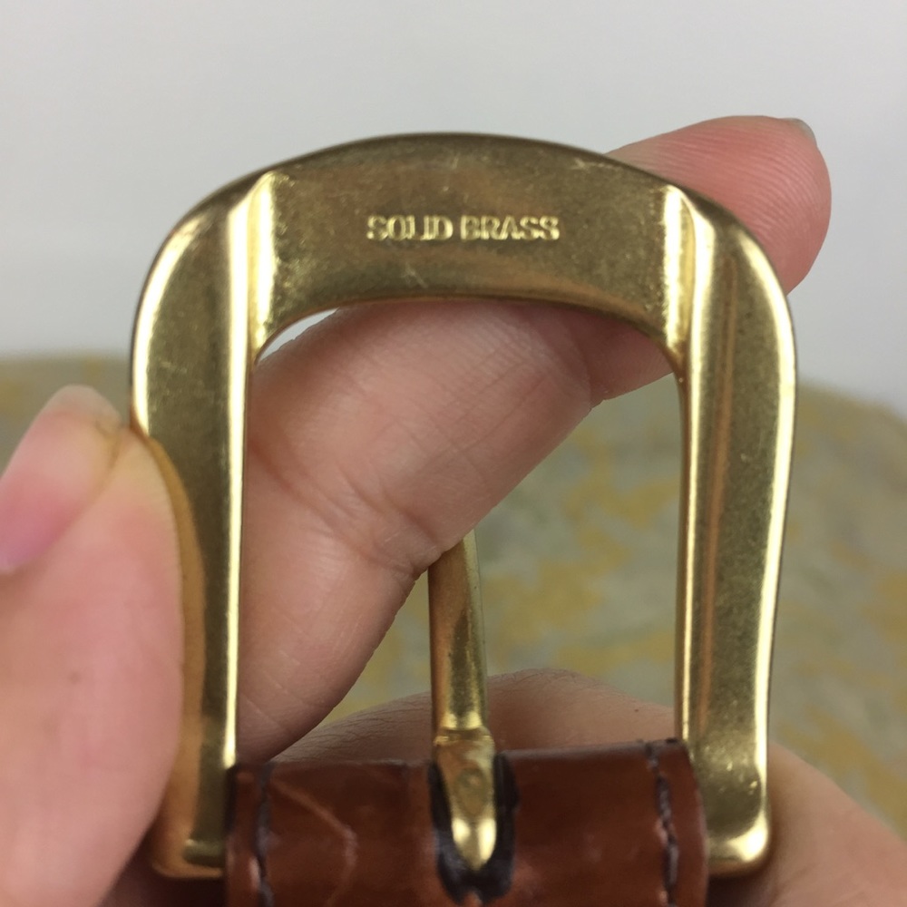 Brighton Blue Brown Princeton Stretch Taper Belt - Picture 5 of 8
